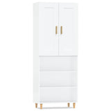 ZNTS Highboard High Gloss White Engineered Wood 3115088