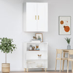 ZNTS Highboard High Gloss White Engineered Wood 3115088