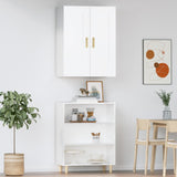 ZNTS Highboard High Gloss White Engineered Wood 3115088