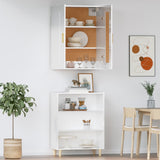ZNTS Highboard High Gloss White Engineered Wood 3115088
