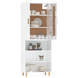 ZNTS Highboard High Gloss White Engineered Wood 3115088