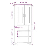ZNTS Highboard High Gloss White Engineered Wood 3115088