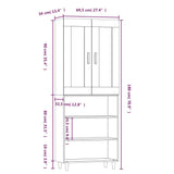 ZNTS Highboard High Gloss White Engineered Wood 3115088