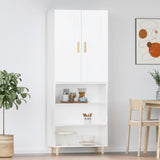 ZNTS Highboard High Gloss White Engineered Wood 3115088