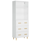 ZNTS Highboard White Engineered Wood 3115148