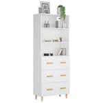 ZNTS Highboard White Engineered Wood 3115148