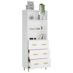 ZNTS Highboard White Engineered Wood 3115148