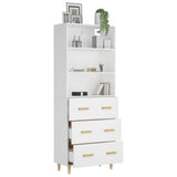 ZNTS Highboard White Engineered Wood 3115148