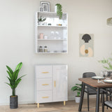 ZNTS Highboard High Gloss White Engineered Wood 3115216