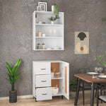 ZNTS Highboard White Engineered Wood 3115220