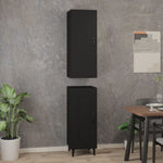 ZNTS Highboard Black 34.5x34x180 cm Engineered Wood 3115333