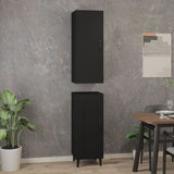 ZNTS Highboard Black 34.5x34x180 cm Engineered Wood 3115333