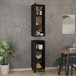 ZNTS Highboard Black 34.5x34x180 cm Engineered Wood 3115333