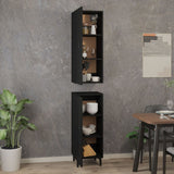 ZNTS Highboard Black 34.5x34x180 cm Engineered Wood 3115333