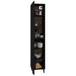 ZNTS Highboard Black 34.5x34x180 cm Engineered Wood 3115333