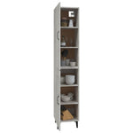 ZNTS Highboard Concrete Grey 34.5x34x180 cm Engineered Wood 3115335