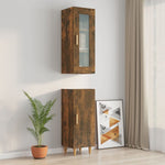 ZNTS Highboard Smoked Oak 34.5x34x180 cm Engineered Wood 3115345