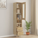 ZNTS Highboard Sonoma Oak 34.5x34x180 cm Engineered Wood 3115374