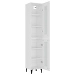 ZNTS Highboard White 34.5x34x180 cm Engineered Wood 3115412