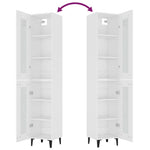 ZNTS Highboard White 34.5x34x180 cm Engineered Wood 3115412