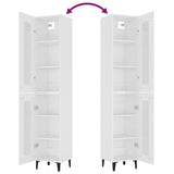 ZNTS Highboard White 34.5x34x180 cm Engineered Wood 3115412