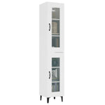 ZNTS Highboard White 34.5x34x180 cm Engineered Wood 3115412