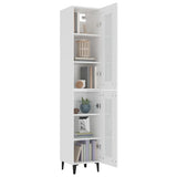 ZNTS Highboard White 34.5x34x180 cm Engineered Wood 3115412