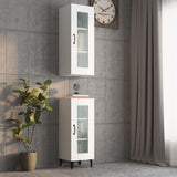 ZNTS Highboard White 34.5x34x180 cm Engineered Wood 3115412