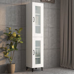 ZNTS Highboard White 34.5x34x180 cm Engineered Wood 3115412