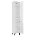 ZNTS Highboard High Gloss White 34.5x34x180 cm Engineered Wood 3115416