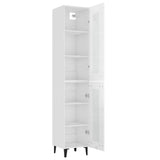 ZNTS Highboard High Gloss White 34.5x34x180 cm Engineered Wood 3115416