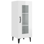 ZNTS Highboard High Gloss White 34.5x34x180 cm Engineered Wood 3115416