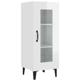 ZNTS Highboard High Gloss White 34.5x34x180 cm Engineered Wood 3115416