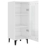 ZNTS Highboard High Gloss White 34.5x34x180 cm Engineered Wood 3115416