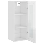 ZNTS Highboard High Gloss White 34.5x34x180 cm Engineered Wood 3115416