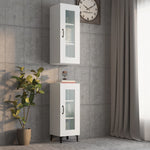 ZNTS Highboard High Gloss White 34.5x34x180 cm Engineered Wood 3115416