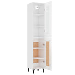 ZNTS Highboard High Gloss White 34.5x34x180 cm Engineered Wood 3115432