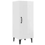 ZNTS Highboard High Gloss White 34.5x34x180 cm Engineered Wood 3115432