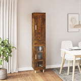 ZNTS Highboard Smoked Oak 35x34x180 cm Engineered Wood 3115505
