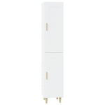 ZNTS Highboard High Gloss White 35x34x180 cm Engineered Wood 3115520