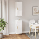 ZNTS Highboard High Gloss White 35x34x180 cm Engineered Wood 3115520