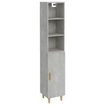 ZNTS Highboard Concrete Grey 34.5x34x180 cm Engineered Wood 3115535