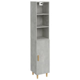 ZNTS Highboard Concrete Grey 34.5x34x180 cm Engineered Wood 3115535