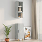 ZNTS Highboard Concrete Grey 34.5x34x180 cm Engineered Wood 3115535