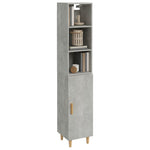 ZNTS Highboard Concrete Grey 34.5x34x180 cm Engineered Wood 3115535