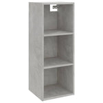 ZNTS Highboard Concrete Grey 34.5x34x180 cm Engineered Wood 3115535