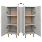 ZNTS Highboard Concrete Grey 34.5x34x180 cm Engineered Wood 3115535