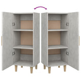 ZNTS Highboard Concrete Grey 34.5x34x180 cm Engineered Wood 3115535
