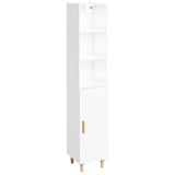 ZNTS Highboard High Gloss White 34.5x34x180 cm Engineered Wood 3115536