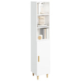 ZNTS Highboard High Gloss White 34.5x34x180 cm Engineered Wood 3115536